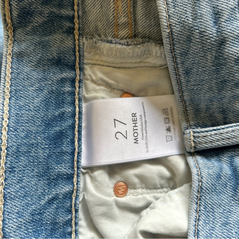 Mother Superior The Tomcat Roller Skimp High Rise Wide Leg Jeans Size 27 - Picture 11 of 15